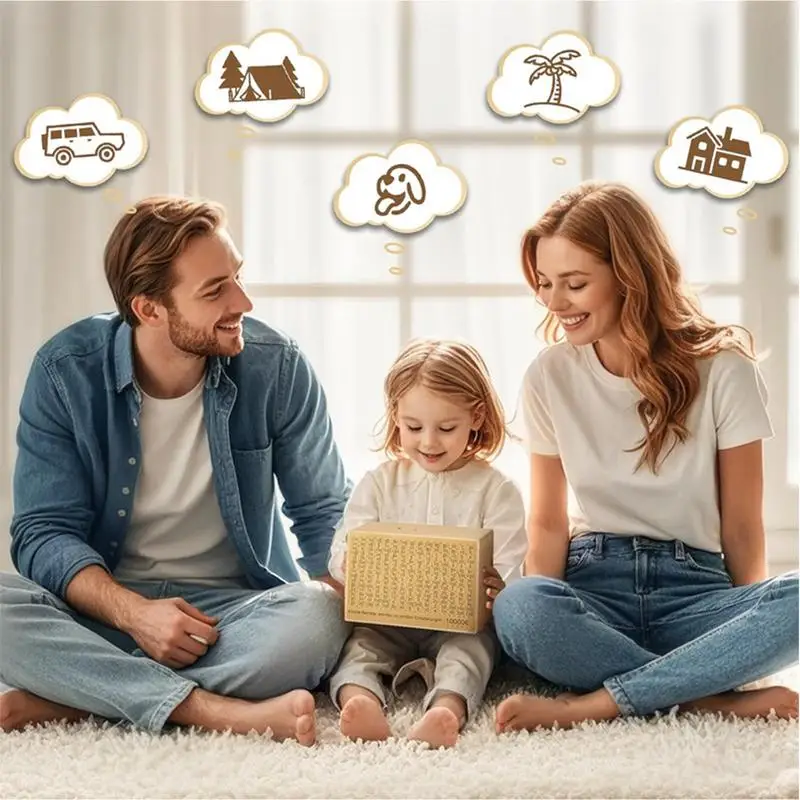 Wooden Piggy Bank Money Savings Box Container For Cash Saving Treasure Coin Case Helps The Habit Of Saving Supplies 6