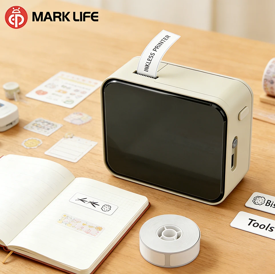 Marklife P15 열전사 휴대용 프린터 D11 D110 D101과 유사한 무선 블..