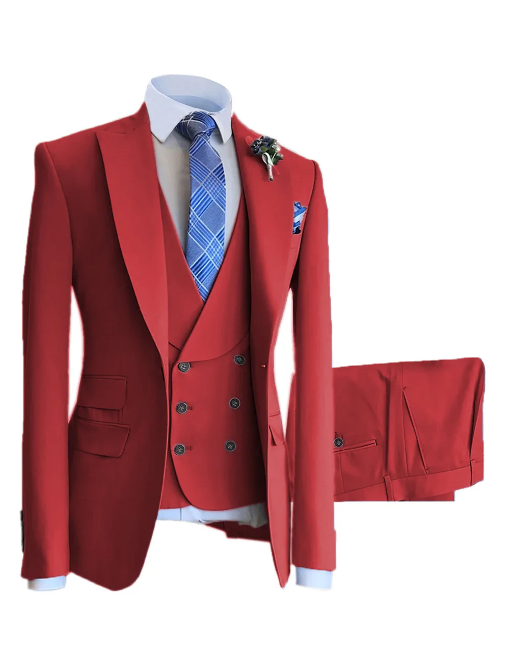 Men Suit (Jacket+Vest+Trouser) Hight Quality Groom Wedding Dress Formal Business Banquet Slim Fit Blazer Male 3 Piece Pant Suits