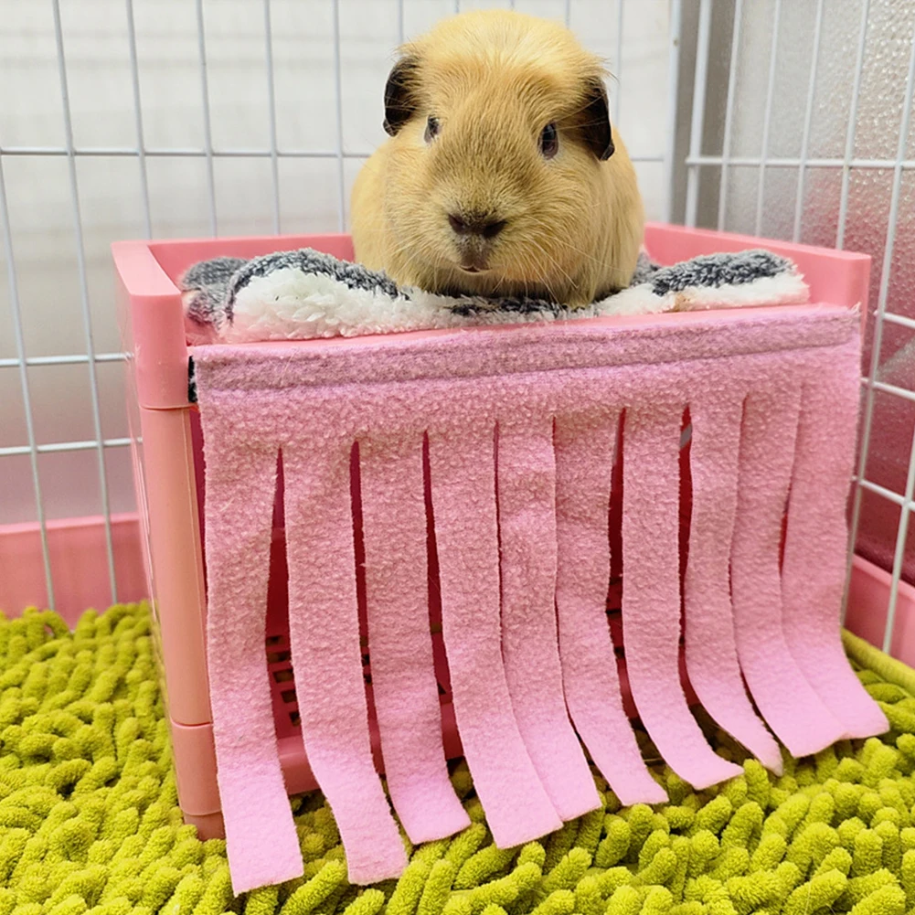 Hide House Bed Tassel Door Curtain Soft Comfortable Washable Small Animals Cage Accessories Guinea Pig Small Animal Cage Curtain