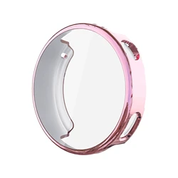 Durable Soft TPU Protective Case with Screen Protector for Mi Watch S4 41mm (Pink)