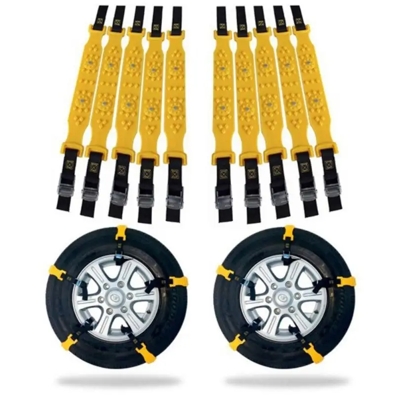 Car Snow Tire Chain Belt Beef Tendon Auto Wheel Tire Anti-skid TPU Set Snow Chains Car Wash & Maintenance Accessories