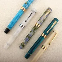 Jinhao Century 100 Series Fountain Pen Multi Color Acrylic Barrel Fine Nib Gold Trim Business Office Signature School 1