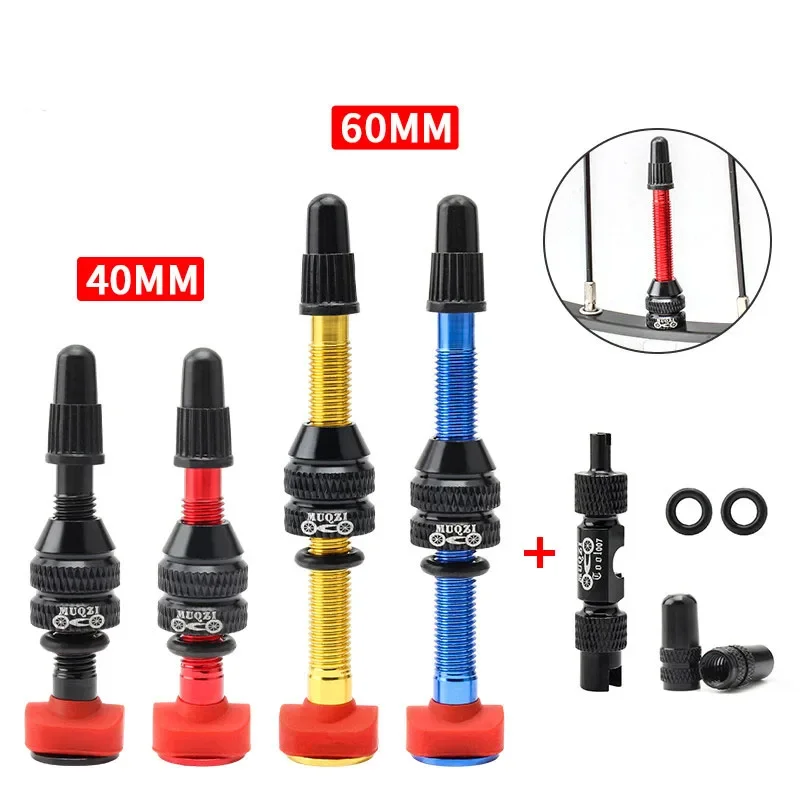 

Bicycle French Tubeless Tire Valve Bicycle Accessories Tubeless Rim Aluminum Alloy Valve Core Accessories 40/60mm
