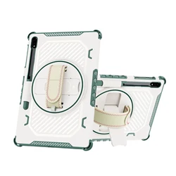 Rotating Stand Tablet Cover with Enhanced Protection and Versatile Viewing Angles for S10 Plus(12.4in)X820 (Green)
