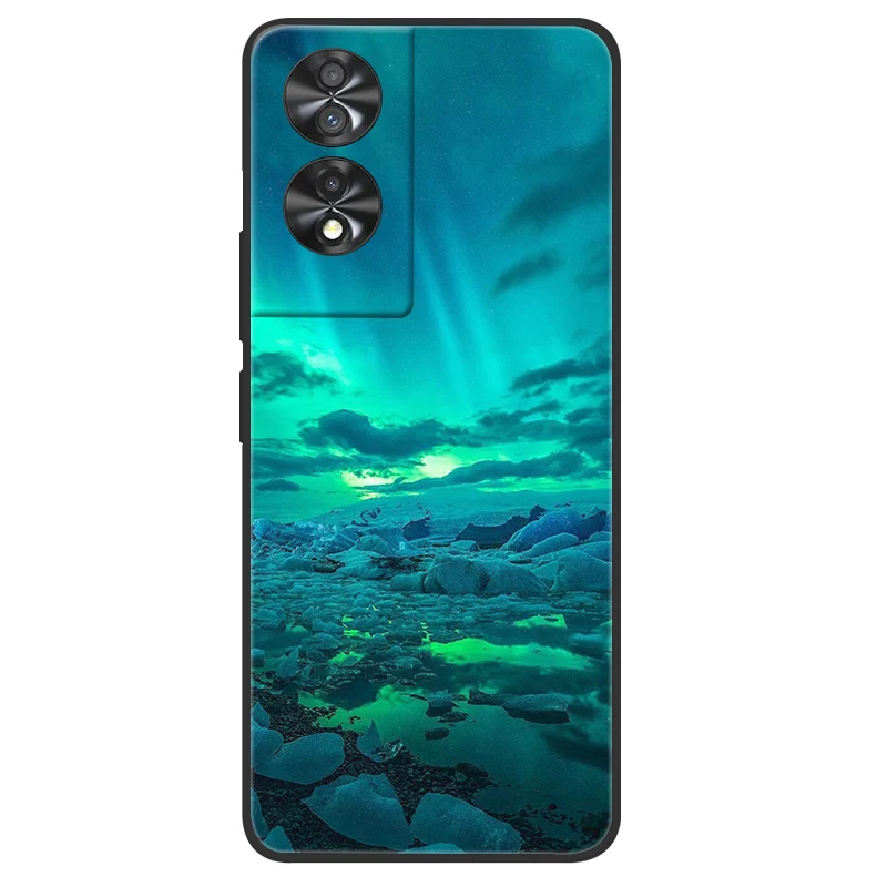 Elegant Marble Soft Matte Silicone Phone Case - Full Coverage Design, 6.78''