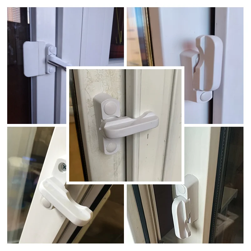 Child Safe Security Window Door Sash Lock Safety Lever Handle Sweep Latch Alloy T-lock Security Door Replacement Lock images - 6