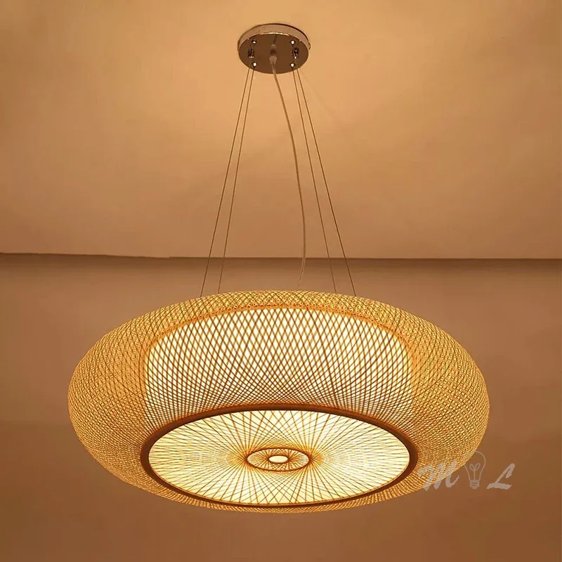 

Chinese Style Bamboo Pendant Lights Modern Hanging Lamp Light Fixture for Living Room Bedroom Restaurant Pendant Lamp Luminaires