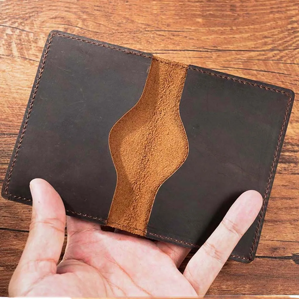 Personalised Leather Card Holder Wallet for Credit Cards ID Bank Cards Porte Carte Cardholder Vintage Minimalist Wallet