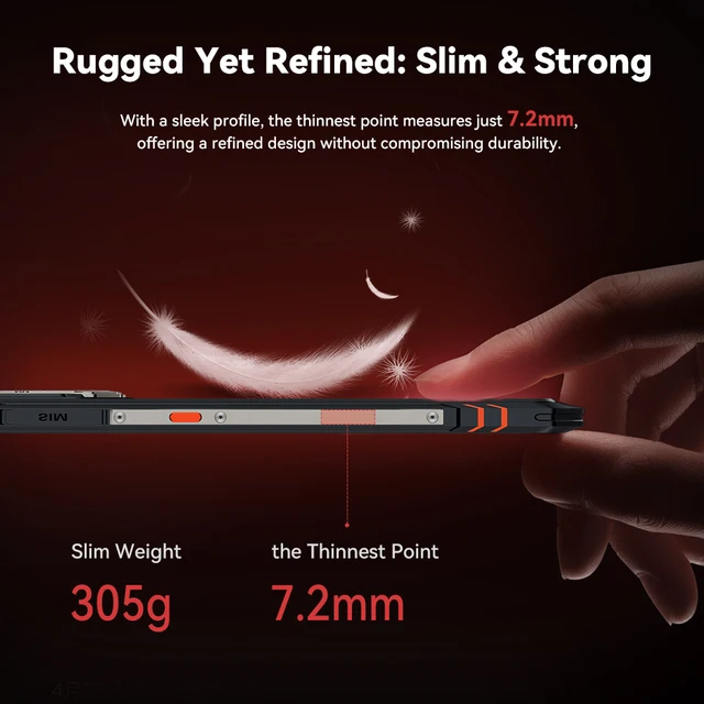 Cubot KingKong Star 2, smartphones 5g ultra-mince et robuste, 4 nm 3,1 GHz Dimensity 8200, 24 Go de RAM (12 Go + 12 Go étendus), 256 Go de ROM, grand écran 6,72" 144 Hz, NFC 5G telephone portable 5
