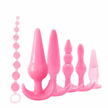 Anal Plug Combination Anal Beads Butt Plug Set Tail Anus Stimulator Pleasure Sex Toys For Women Men Prostate Gay Sex Products 3
