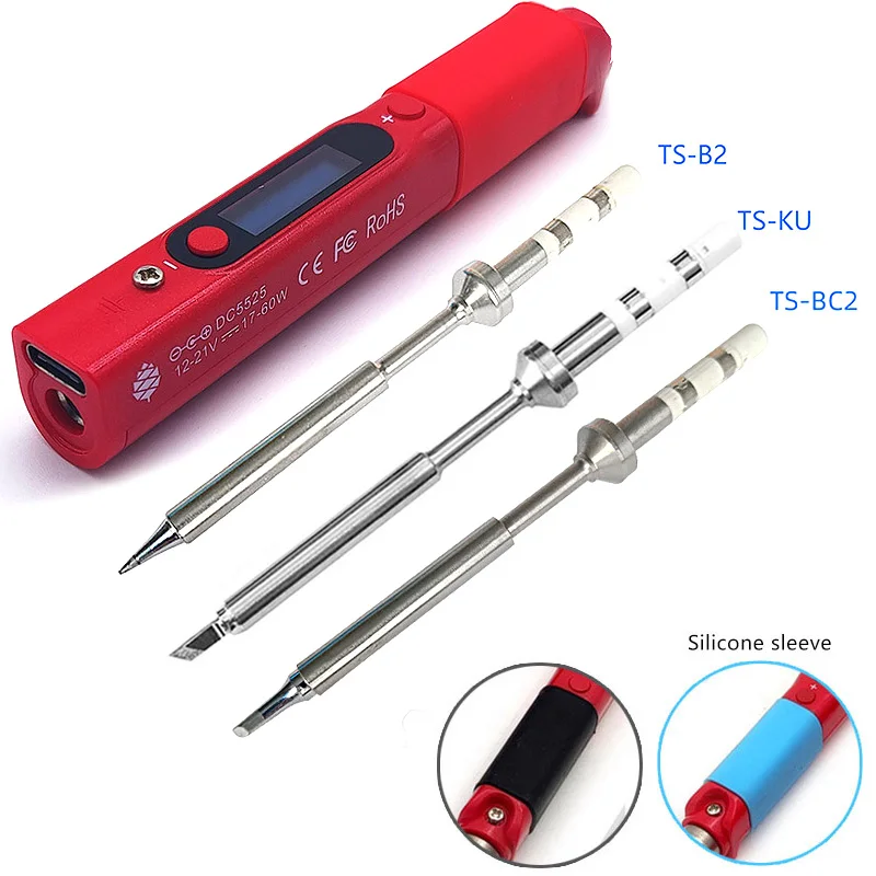 Pine64 Intelligent Constant Temperature Type-C DC5525 Portable Electric Mini Smart Soldering Iron Pinecil B2 BC2 KU C1 Tip hot stapler plastic repair Welding Equipment