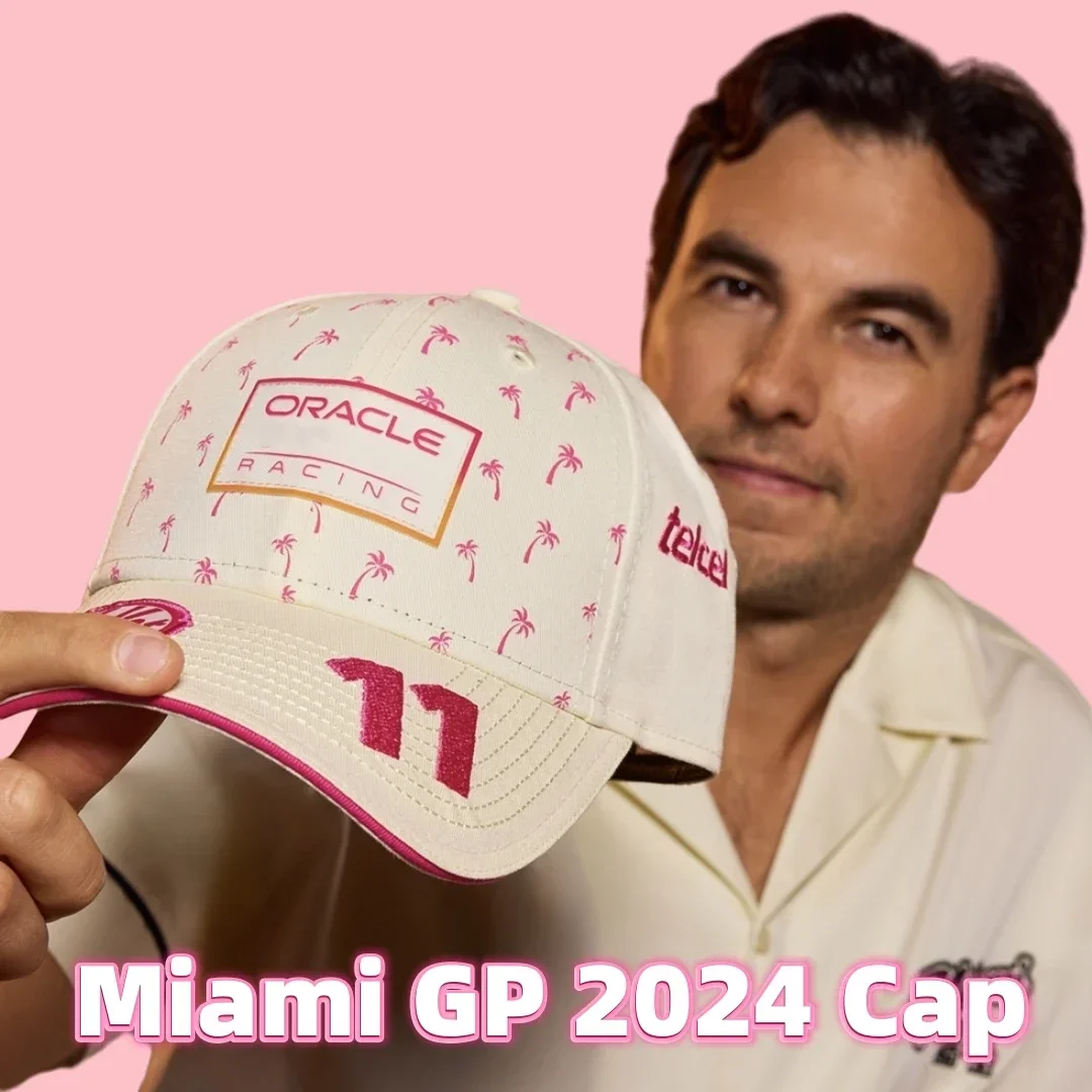 F1 Bull Team,Checo Перес Майами GP 2024 кепка бейсболка, Max Verstappen Майами Кепка GP Кепка, Формула 1 фанатская Кепка-тракер