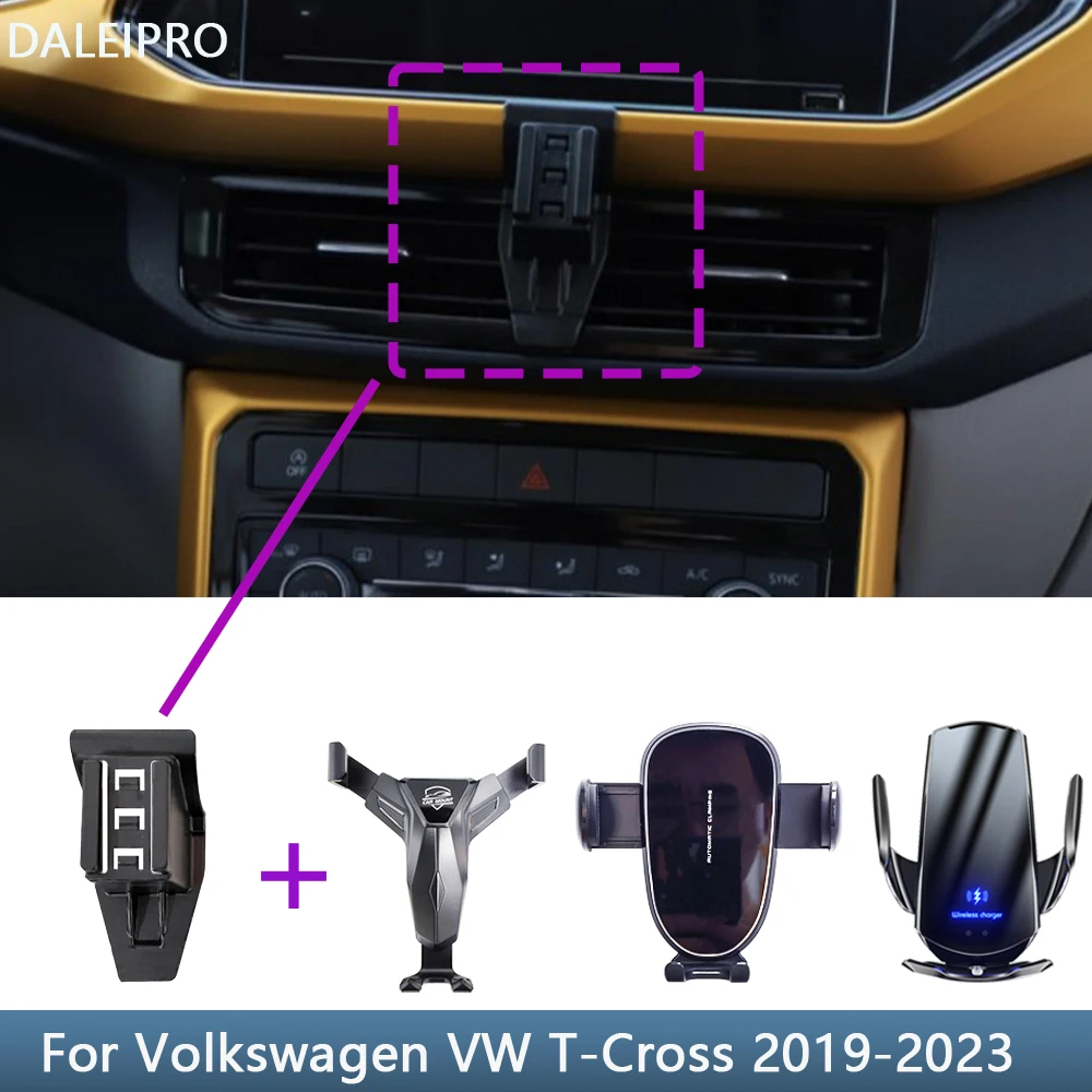 

Car Phone Holder For Volkswagen VW T-Cross 2019 2020-2023 Fixed Bracket Base Special Car Cell Phone Mounts Car Accessories