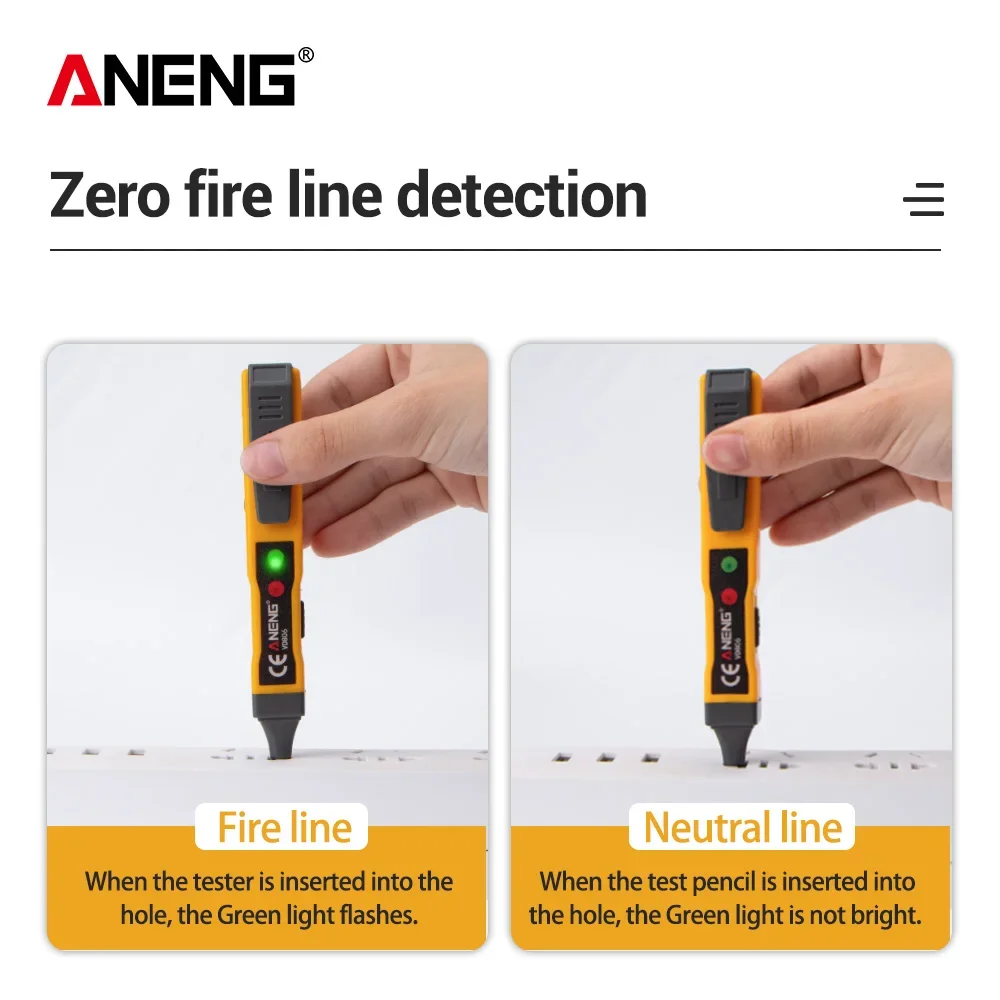 ANENG VD806 AC/DC Voltage Tester Vape Pen Battery Current Non Contact Voltage Detector Electrical Circuit Tester Led Pencils