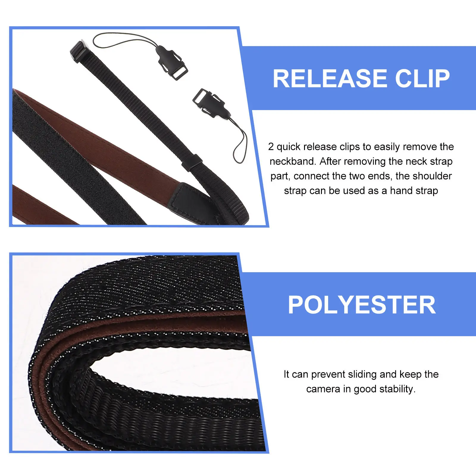 1세트 범용 카메라 숄더 스트랩 여행, 하이킹, 사이클링, 등산을 위한 경량 퀵 릴리스 사진 액세서리