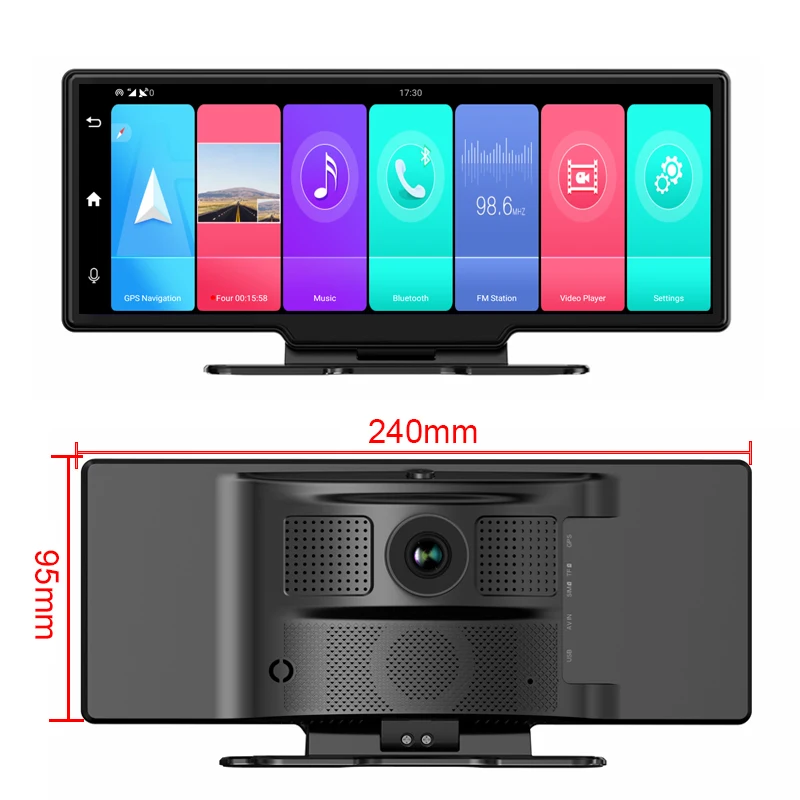 10.26 Inch Android 8.1 Car dvr 4G dash cam for car black box GPS Navigation 4 channel Video Recorder Remote monitoring 24H Park