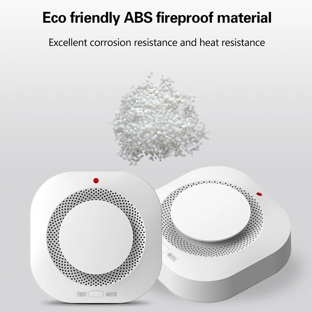 Smoke Alarm Tuya Smart Smoke Detector Fire detector Security Protection Smoke For Home Security System Smart Life App Alarm Fire Protection