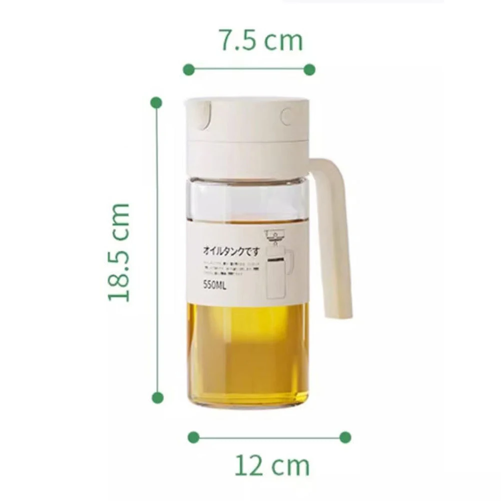550ml Automatic Olive Oil Dispenser Bottle Easy One-Hand Pouring Oil Bottle For Baking