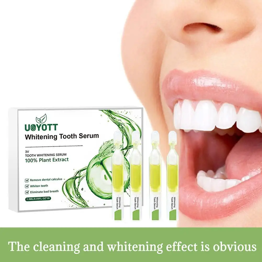 

10pcs Fruit Acid Tooth Whitening Essence Secondary Oral Care Effective Stain Removal Tooth Cleaning Essence Ampoule Toothpaste