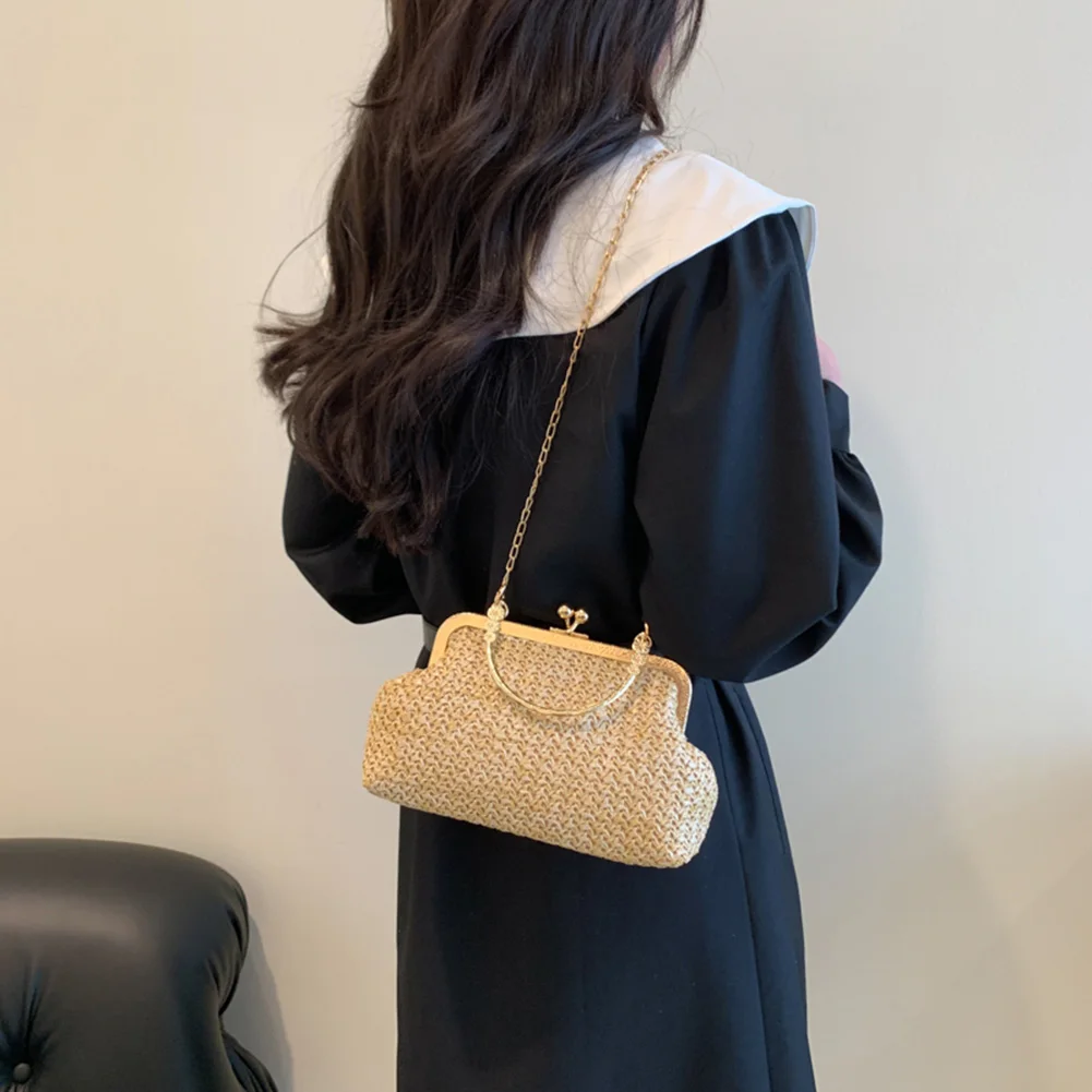 PERLAYN - De Geweven Avond Clutch Zwart