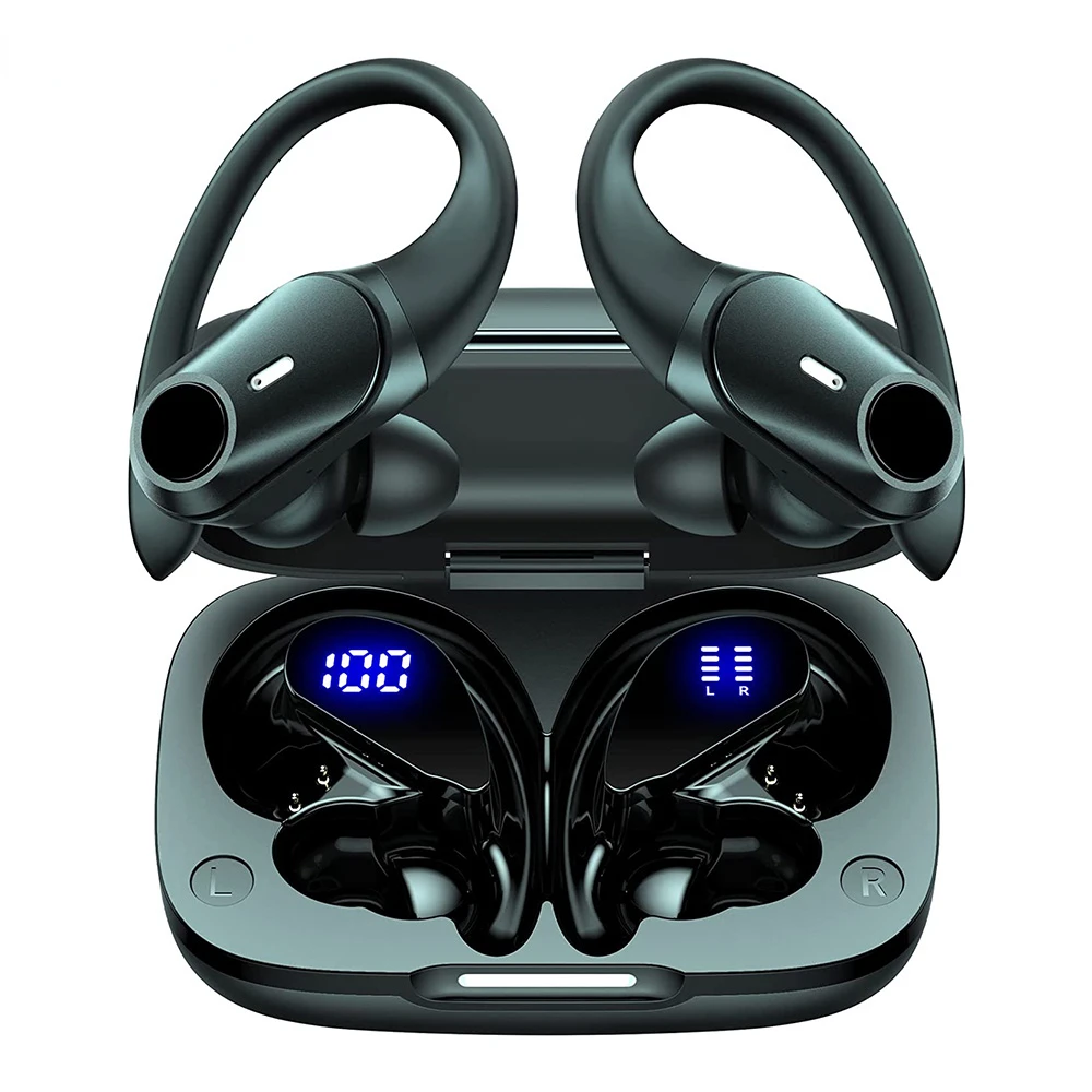 

Наушники EARDECO Bluetooth, настоящие Беспроводные наушники с микрофоном, бас, Bluetooth-гарнитура, Стерео шумоподавление, водонепроницаемые наушники