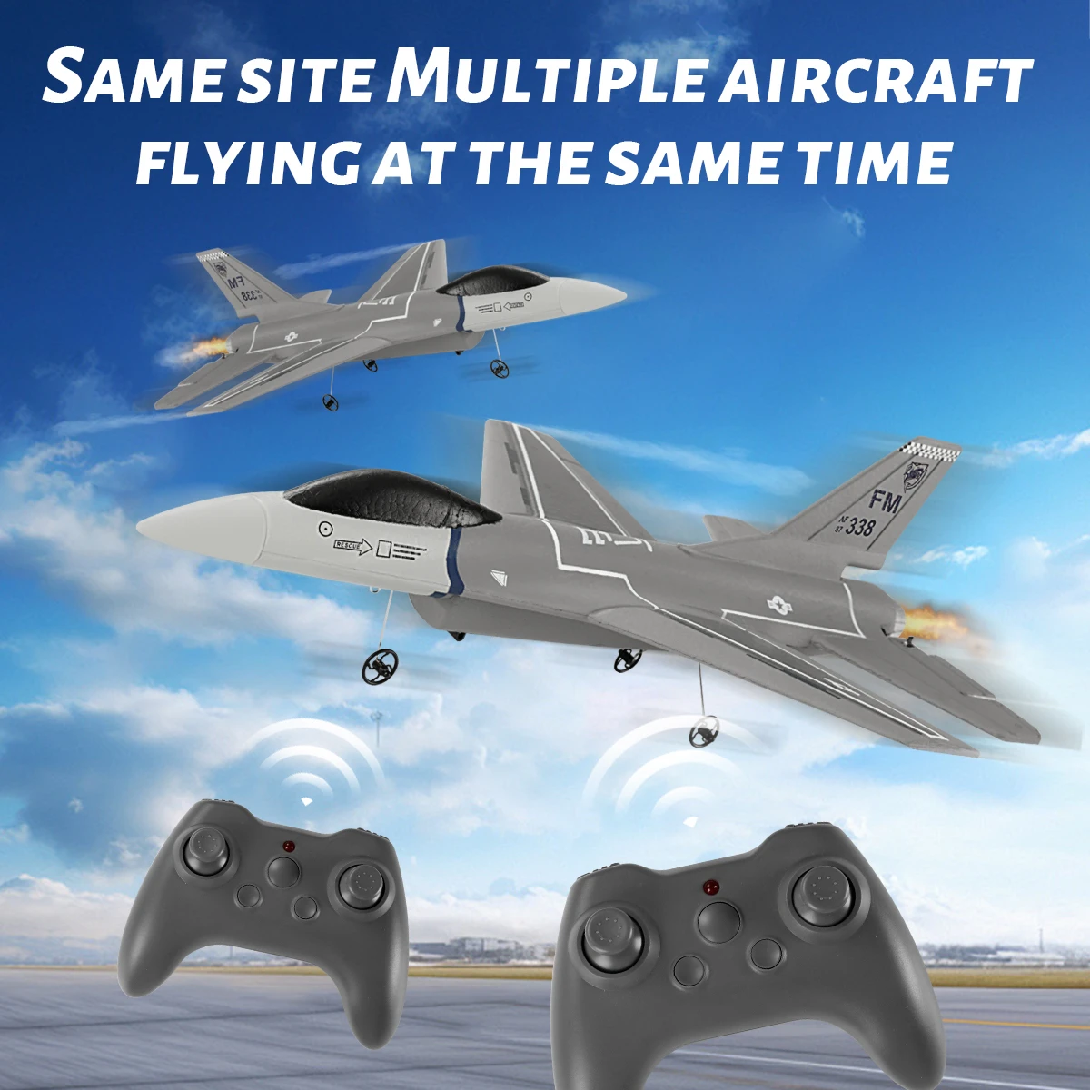 F16 Plane 2.4GHz 3CH RC Glider With 290mm Wingspan EPP Foam 6-Axis Self-stabilization Remote Control Airplane T For_voghion.com