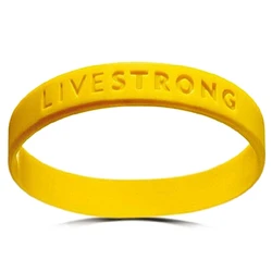 LIVE STRONG Sports Wristband Motivational Hologram Bracelets Adult Teenager Bracelet Outdoor Gift Yellow