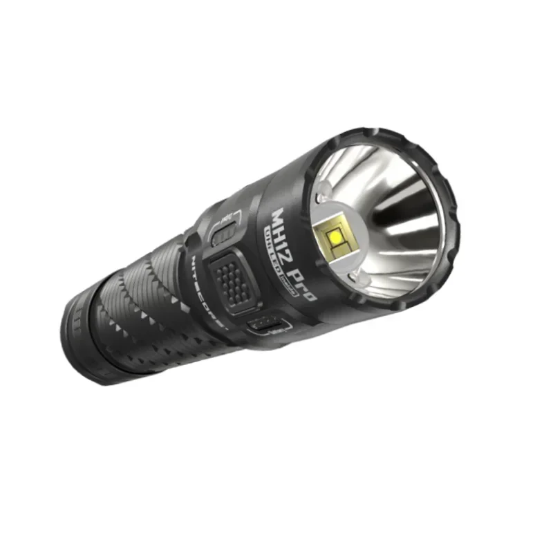 NITECORE MH12 V2 강력한 빛 1200 루멘 충전식 전술용 휴대용 스포트라이트 5000mAh 배터리 포함