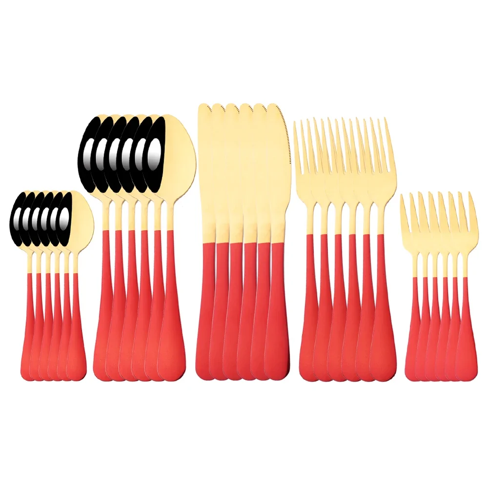 30Pcs Red Gold