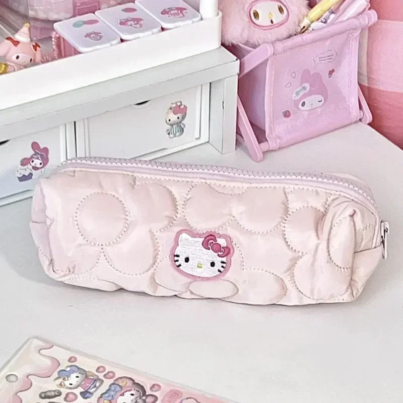 Pencil case, Sanrio Kt Cat Pencil Pouch, Large Capacity Pen Case, Cute Hello Kitty Cosmetic Bag, Girls Student Supplies Stationery Gifts