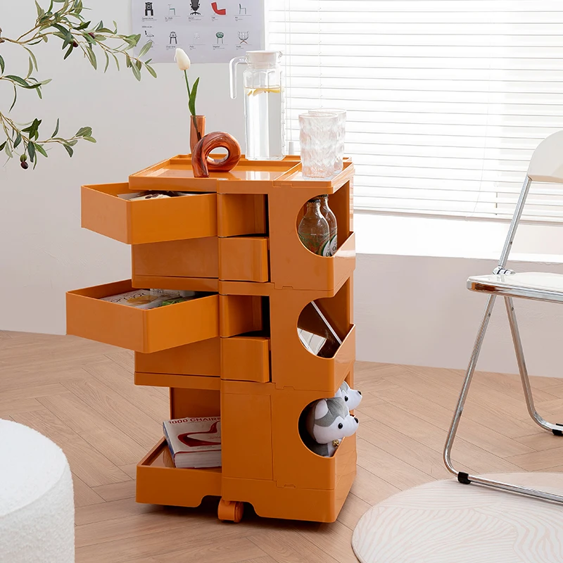 

Креативная тележка, прикроватный столик, вращающийся ящик для хранения, Реплика, мобильный студийный многоуровневый шкаф для хранения, многофункциональный