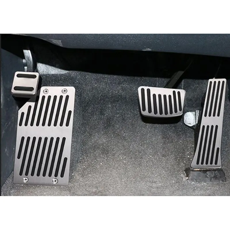 AT Stainless Steel Car Pedals for Hyundai Tucson TL ~ Accelerator Gas Brake Footrest Non-slip Pedal Cover Pad 9