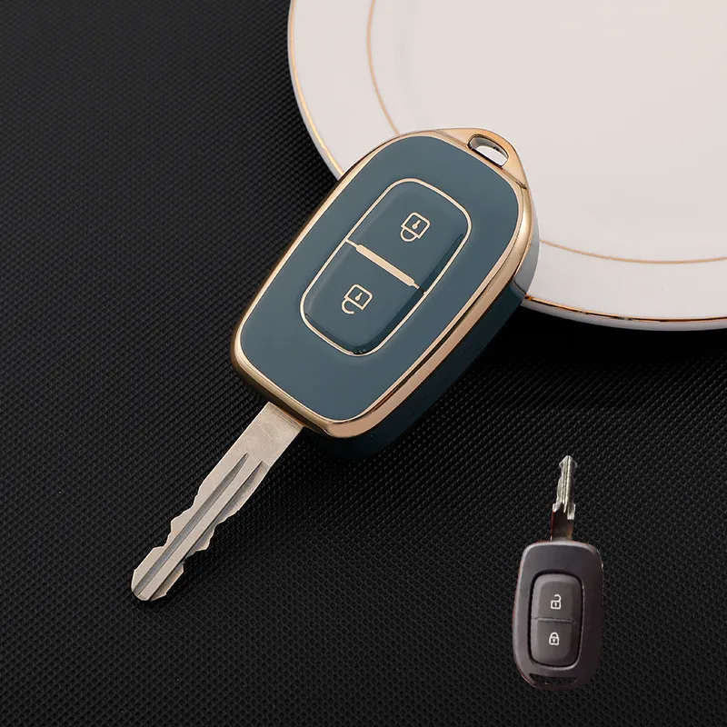 2 Button TPU Car Remote Key Fob Cover Case For Renault Kwid Dacia Sandero Logan Duster Shell key case key case cover car key shell remote control case cover flip key fob shell
