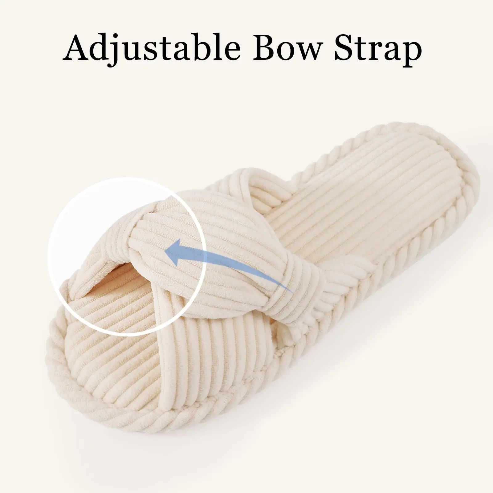 Goosecret Flat Slippers Bedroom Slides Memory Foam Warm Slippers For Women Fashion Casual Soft Soft Home Shoes Open Toe Corduroy 5