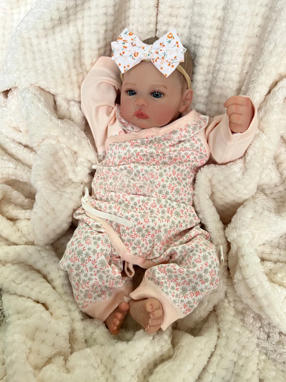 17inch Already Finished Reborn Baby Doll Meadow Soft Body 3D Painted Skin with Visbile Veins Collectible Art Doll Christmas Gift