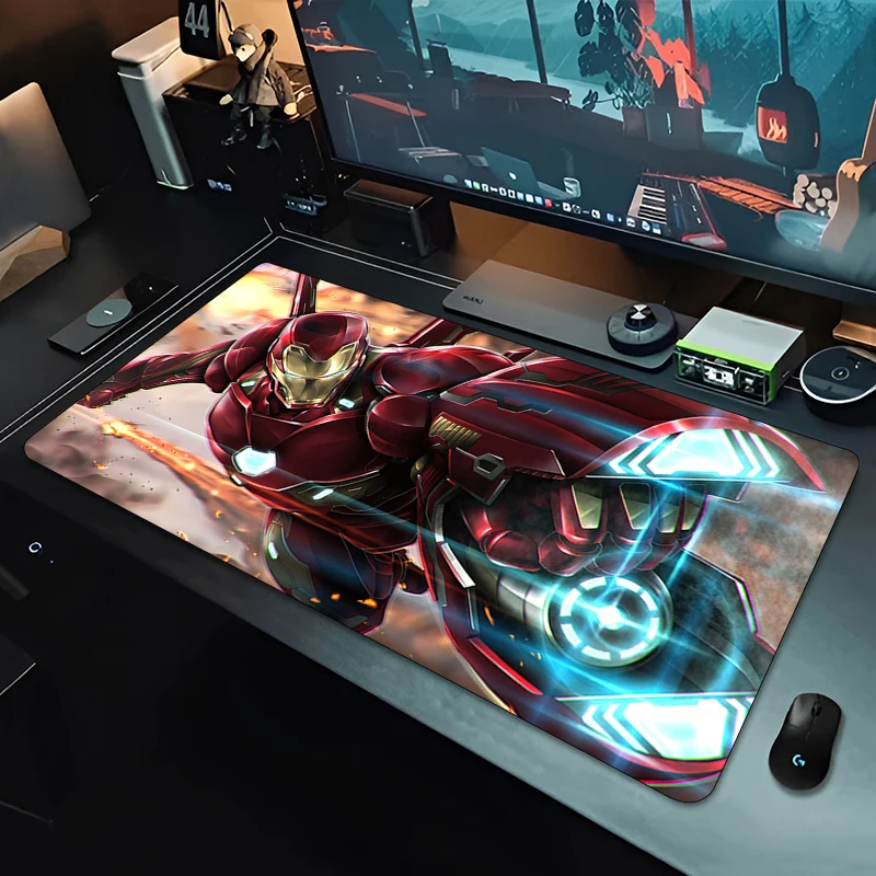 

Iron Man Mousepad Gaming Cabinet Anti Slip Mouse Pad Keyboard Pads PC Accessories Office Desk Mat Laptop Anime Cool Game Playmat
