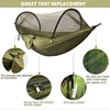 WESTTUNE Outdoor Camping Hammock with Mosquito Net Automatic Quick Opening Hanging Hammocks Fabric Hanging Sleeping Swing Bed 2