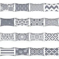 Modern Classic Geometric Grey Cushion 30X50 Datura  Sofa Living Room Home Decoration Pillow Case Throw 1