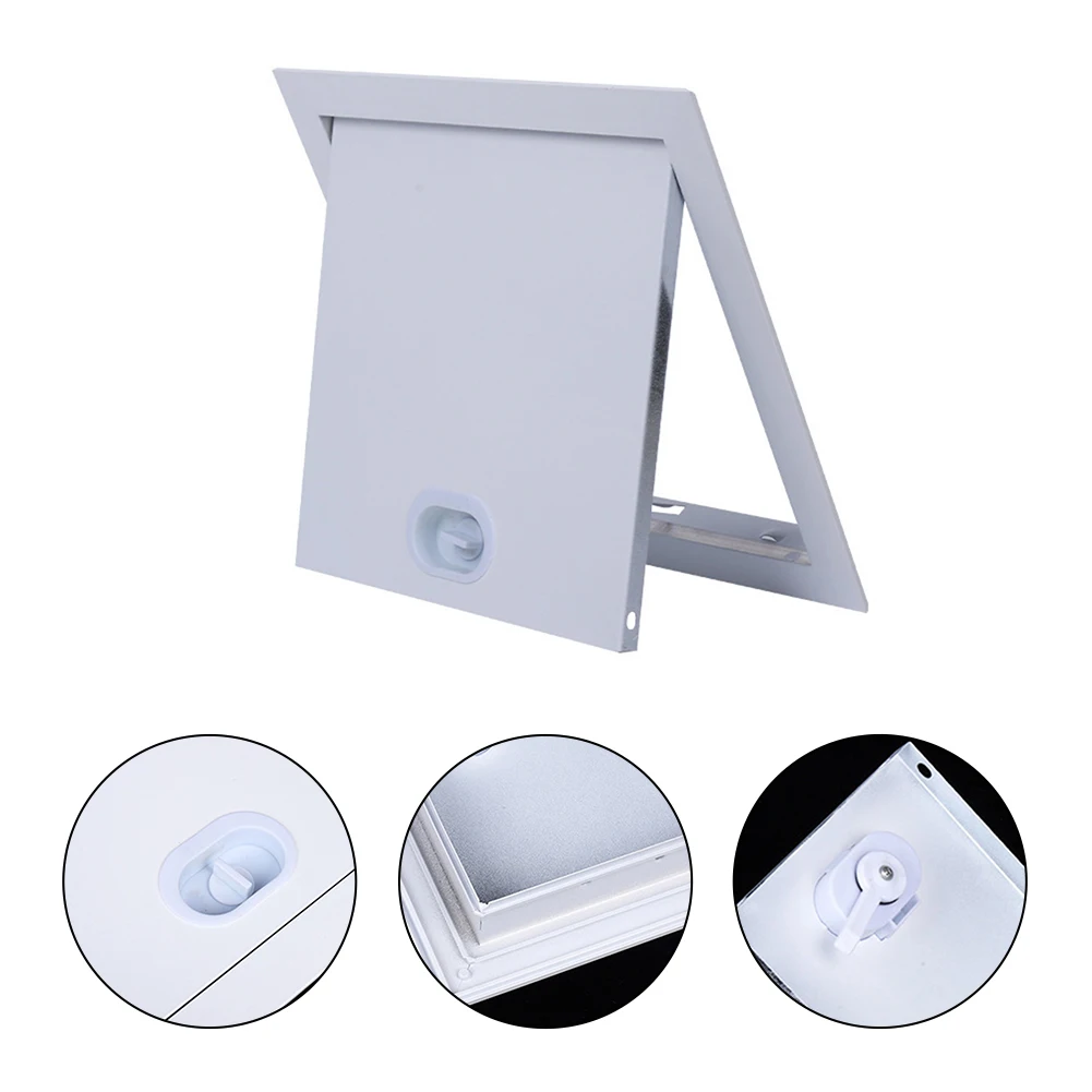 Inspection Door Inspection Flap Galvanized Aluminum Alloy Maintenance Control Flap Tile Door With Rotary Switch For Plumbing 1pc