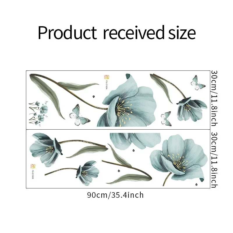 Creative Flower Wall Stickers Living Room Bedroom Wall Decoration Self-adhesive Wall Stickers Kitchen Wallpaper Home