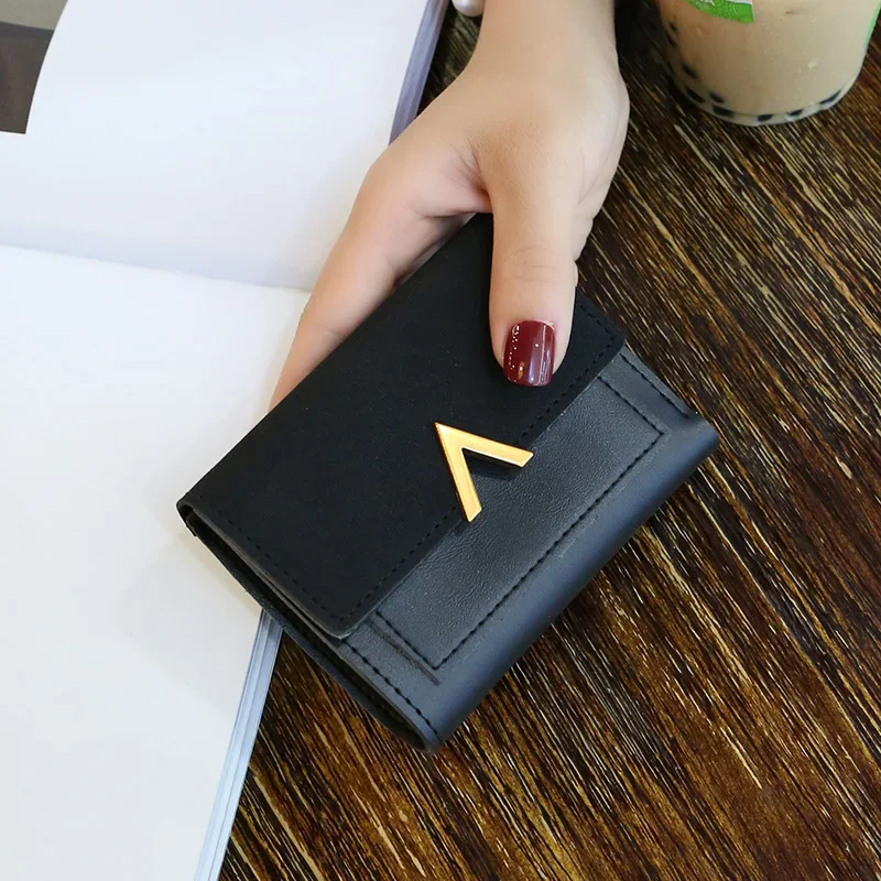 Leather New Women Purse Small Short Leather Wallet Luxury Brand Mini Female Fashion Wallets And Purse Credit Card Holder 2