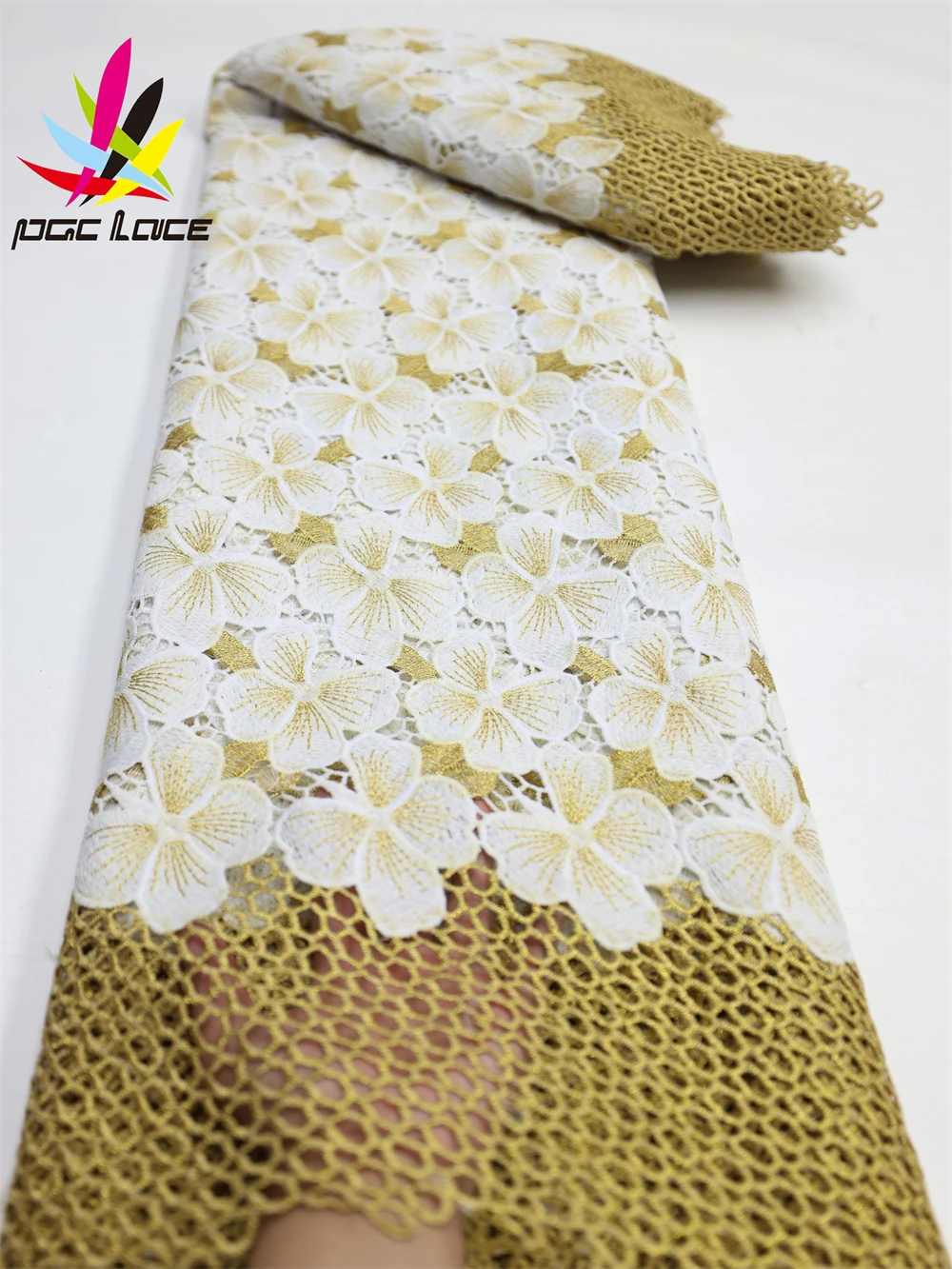 Sequins Jacquard Lace Fabric Cotton Voile Lace Fabric Lace Trim Fabric Brocade Lace Fabric PGC Nigerian High Quality African Lace Fabric French Guipure Cord Lace Fabric For Party Sewing Luxury Evening Dresses
