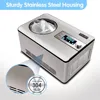 2.2-Quart Ice Cream Maker with Compressor, No Pre-Freezing, Stainless Steel Ice Cream Maker Machine with LCD Display, Timer 5