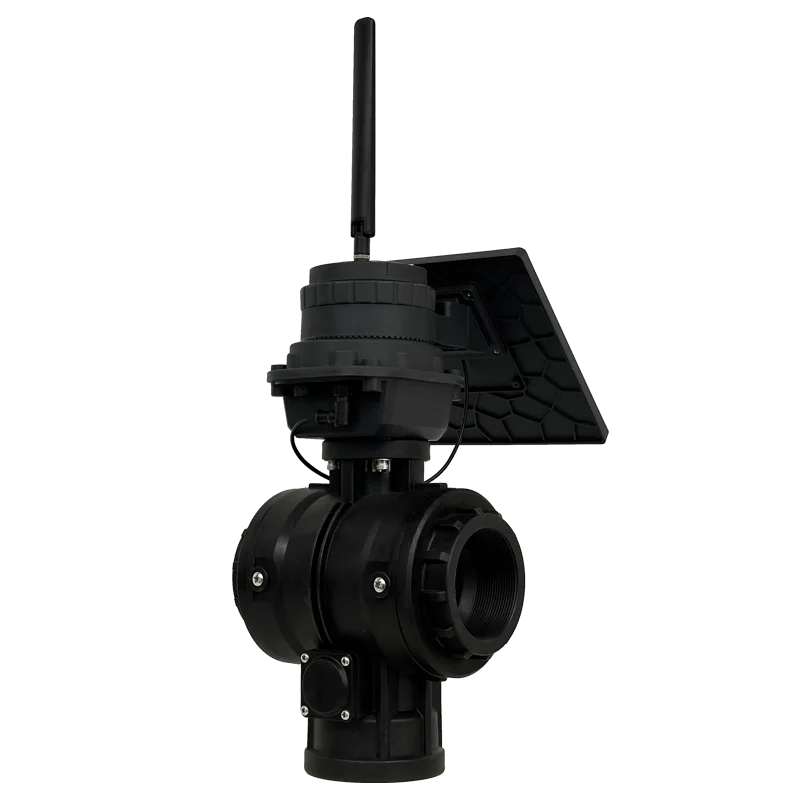 독특한 태양광 GSM/LoRa LoRaWAN 지원 T형 또는 L형 모터 구동 3방향 볼 밸브 (나사산 포함)