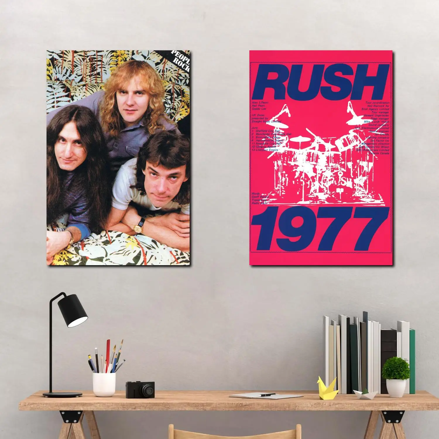 Rush Album Covers Vintage Style Rock Band Music Canvas Art 