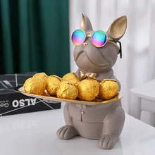 Cool Bulldog,Statue,Table Decoration,Fashion Sculpture,Home Room Decor,Multifunction,Desk Storage,Figurine Miniature,Coin Bank