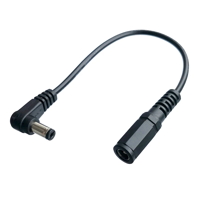 DC 5.5 x 2.1 mm Male to Female 20cm 90 Degree Angled Power Extension Cable Cord charging cable