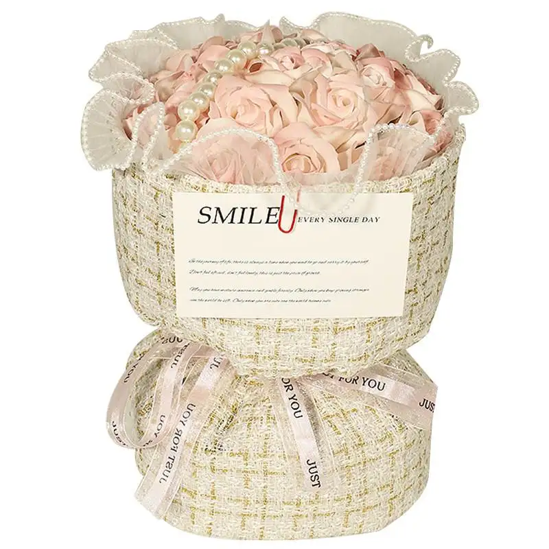 Creative Gift Soap Flower Bouquet for Women's Day Mother's Day Birthday Teacher's Day Rose And Carnation Handmade Soap Flowers