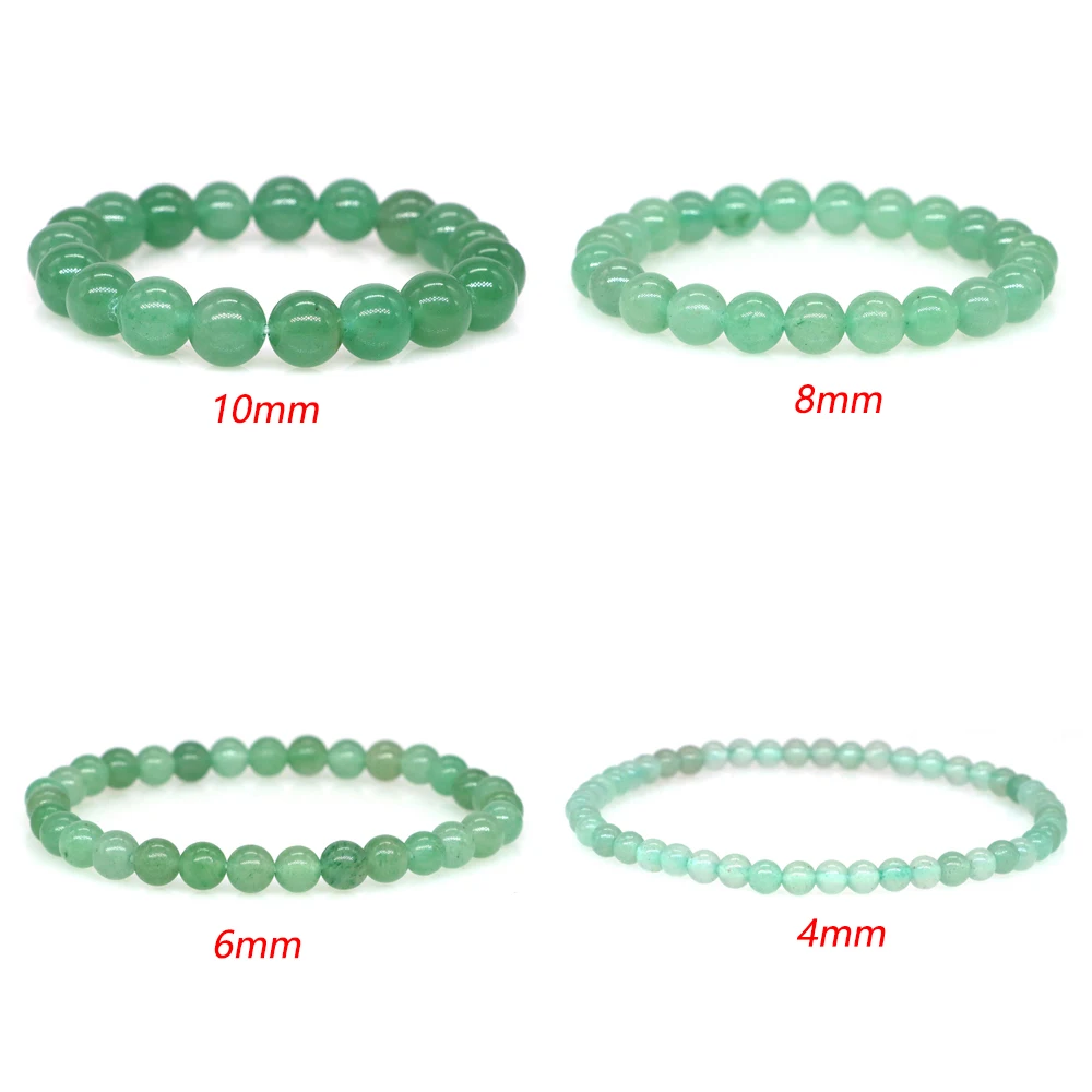 Green Aventurine Elastic Bracelet - 6mm & 8mm Beads